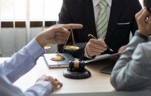 Lawyers are navigating business disputes and providing legal advice.